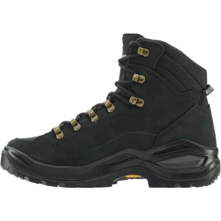 LOWA® RENEGADE EVO GTX MID Damen Wanderschuhe, wasserdichte Trekkingschuhe, schwarz/champagner, Größe 37, mit GORE-TEX® Membran und Vibram® Sohle – Bild 2