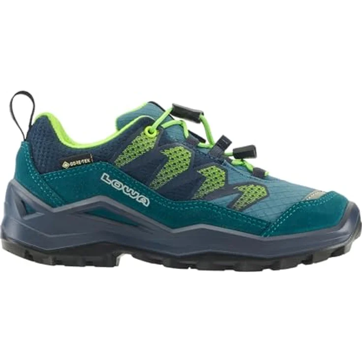 Lowa MADDOX PRO GTX LO JR, Jungen Halbschuh aus Veloursleder, petrol, Größe EUR 31, mit Schnellverschluss und atmungsaktiver Membrane – Bild 1