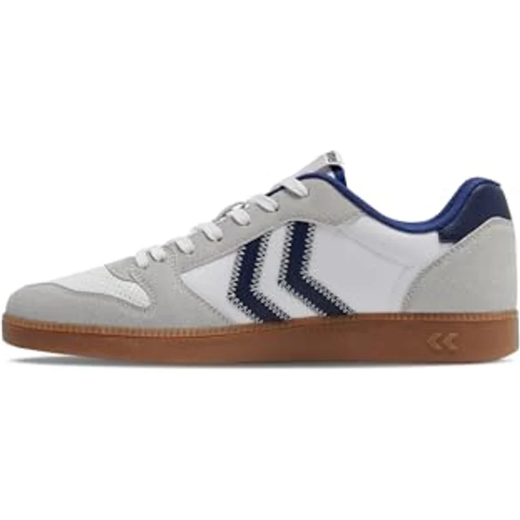 Hummel Perfekt NS Handball Sneaker, vegan, Polyurethan-Obermaterial, thermoplastische Gummisohle, weiß/blau, Schuhgröße 43 EU – Bild 8
