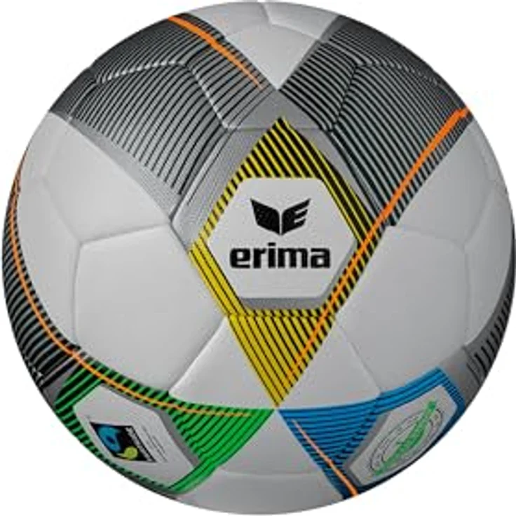 Erima Hybrid Fußball, Silber/Navy, Fairtrade, Größe 5 – Bild 1