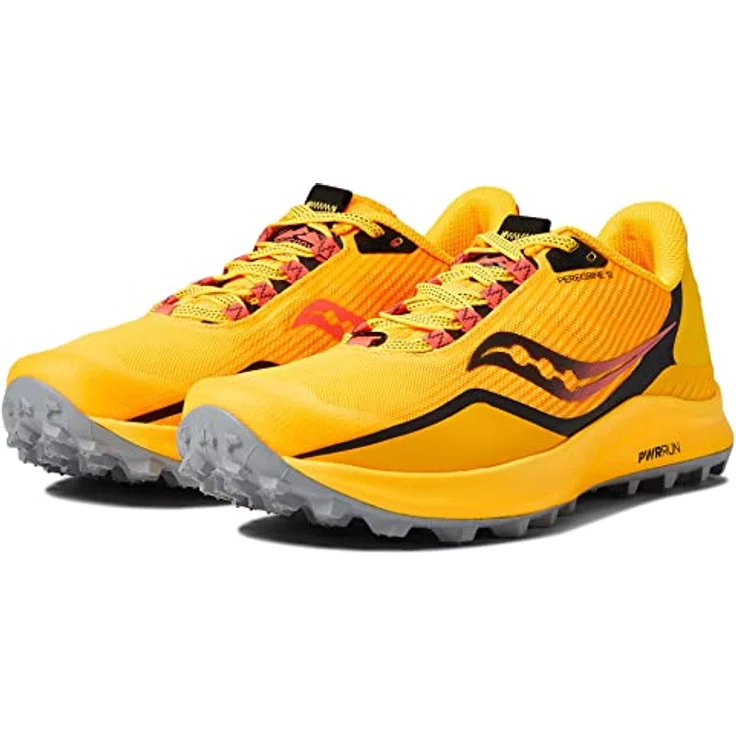 Saucony Peregrine 12, Damen Laufschuhe mit verbesserter Traktion und Rockplate, Gelb, Größe 40.5 – Bild 2