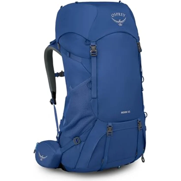 Osprey Rook 65, Trekkingrucksack mit 65 Liter Volumen, 75 cm, blau – Bild 1