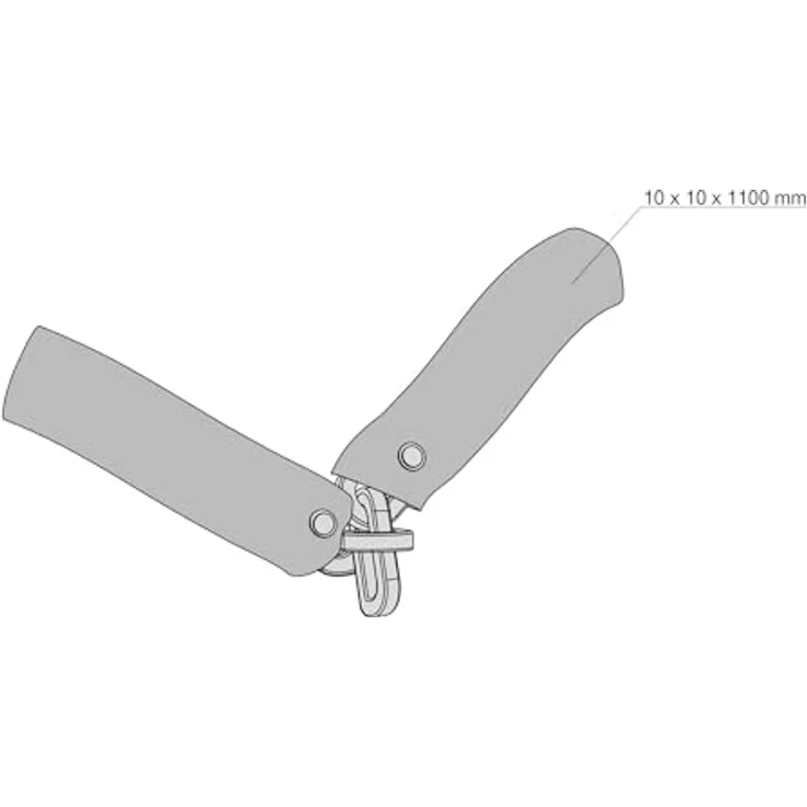 Basi Stahlkette ZR 318, 1100 mm lange Sicherheitskette mit 10 mm starken Kettengliedern und schwarzer Nylonummantelung – Bild 9