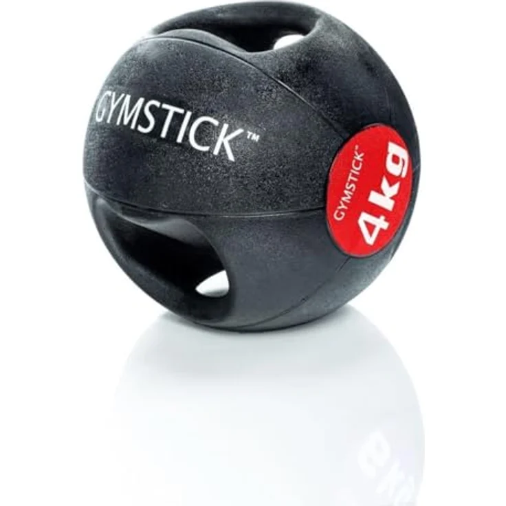 Gymstick Medizinball mit Griffen, ø 25 cm, 4 kg, farblich sortiert