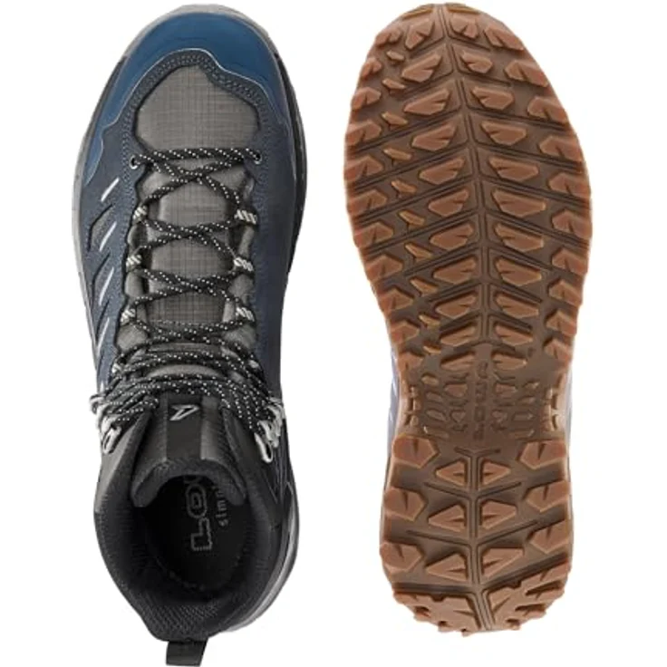 Lowa Innovo GTX Mid, Multifunktionaler Wanderschuh mit dämpfender LOWA® DYNAPU® Zwischensohle, Navy/Grau, Größe 43.5 – Bild 6