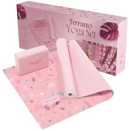 Myga Yoga Starter Kit (6 mm), Rosa Terrazo Design
