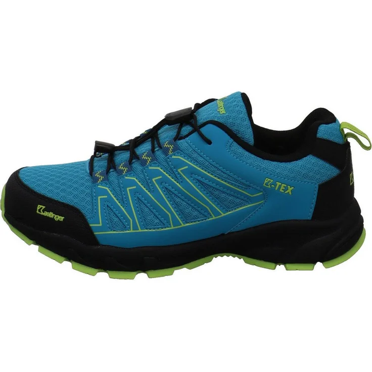 Kastinger FS Ahrnspitz Low KTX Wanderschuh, Damen, wasserdicht, türkisblaue Farbe mit neon grünen Akzenten, K-Grip-Außensohle