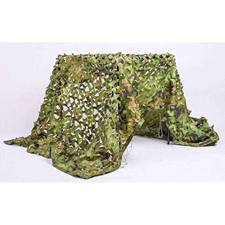 NINAT Tarnnetz Camouflage Netz 3Mx4M, Woodland Camo, 150D-Polyester, leicht und vielseitig einsetzbar, oliv-grün – Bild 3