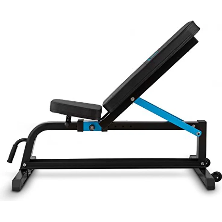 CAPITAL SPORTS Adjustar Hantelbank klappbar - Trainingsbank mit 7-Winkel-Rückenlehne, Schrägbank mit neigbarer Sitzfläche, 300 kg Tragkraft, Stahlrahmen, schwarz-blau – Bild 5