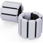 2 PCS Handgelenkgewichte Knöchelgewichte Set Gewichtsmanschetten für Fuß oder Handgelenk auf Bewegung Gehen Joggen Yoga Aerobic Pilates Gewicht Fitness Armband (grau)