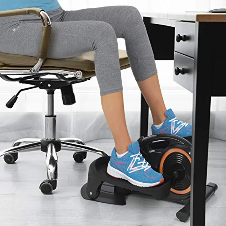 MAXXMEE Ellipsentrainer | Für das Bauch-Beine-Po-Training und Muskel- und Ausdauertraining im Sitzen | Platzsparendes Design für Jede Zimmergröße [schwarz] – Bild 5