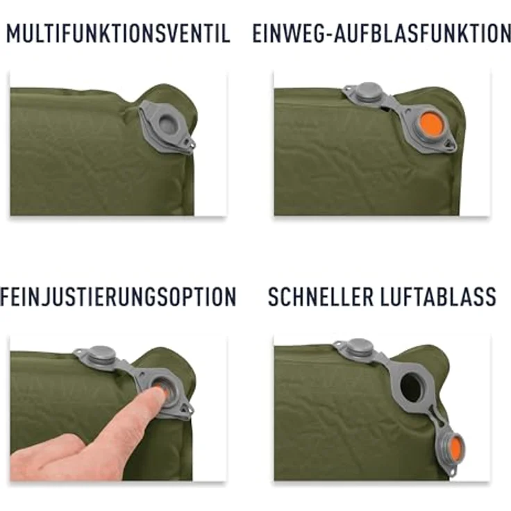Sea To Summit Camp Plus Selfinflating Rectangular Isomatte, selbstaufblasend mit leichtem Schaumstoffkern für Komfort beim Bergsport – Bild 8