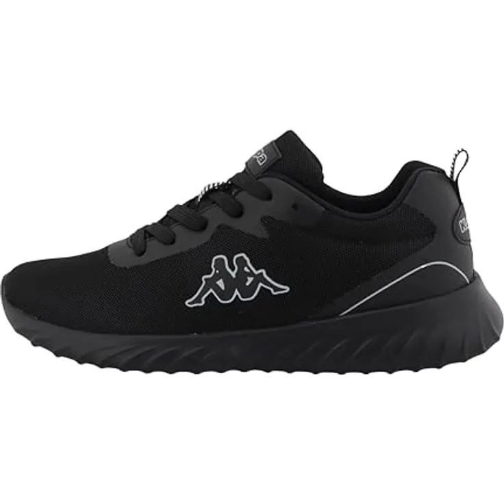 Kappa Laufschuh, sportlicher Sneaker aus Synthetik, schwarz, Größe 36