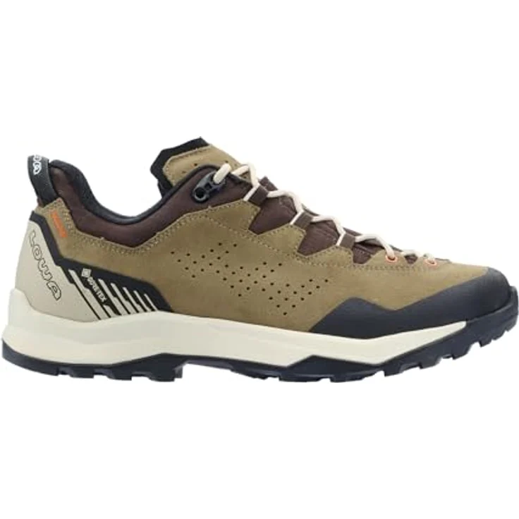 Lowa Explorer GTX Lo, wasserdichte Herren Wanderschuhe mit Gore-Tex Membran und Vibramsohle, Humus/Braun, EU 41 – Bild 1