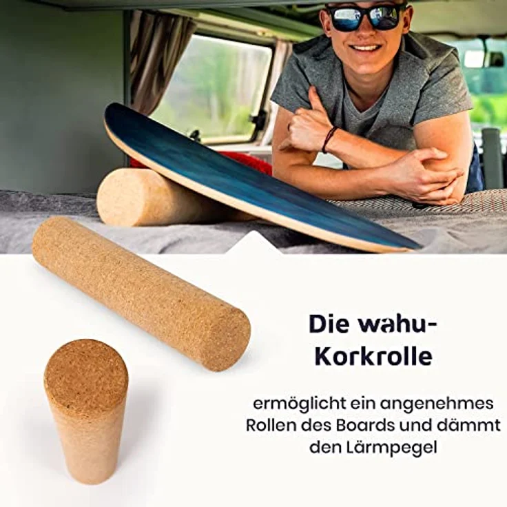 WAHU Board - Balance Board Rolle - Surf Balance Board (100% Holz) | Balance Board Holz | 100% Spaß garantiert – Bild 3