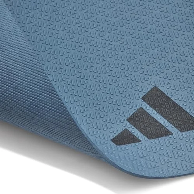 adidas 4mm Yogamatte, umweltfreundlich aus 50% recycelten Materialien, griffige Oberfläche, 176 x 61 cm – Bild 4
