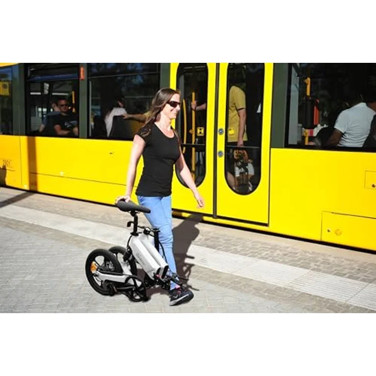 SachsenRAD E-Folding Race Bike F12, IF Design Gewinner, magnesiumleichter Rahmen 19 kg, Elektrofahrrad mit 2-stufiger Teleskopsattelstütze, klappbar, StVZO-zugelassen, weiß – Bild 3