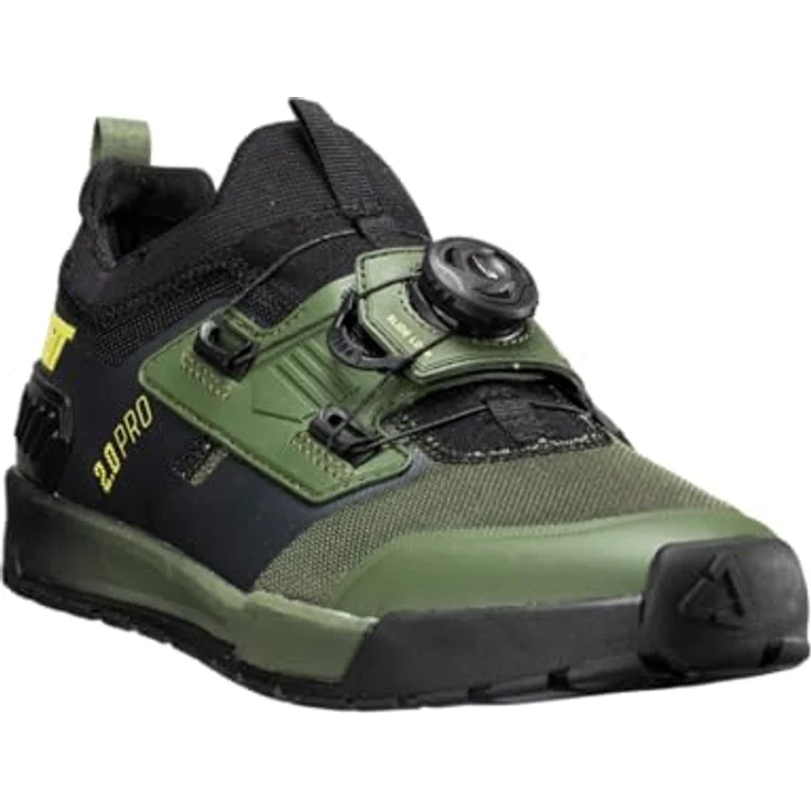 Leatt 2.0 ProFlat MTB-Schuhe, RideGrip Pro Sohle für optimales Pedalgefühl, Slide-Lock-Schnürsystem, atmungsaktives Material, schwarz – Bild 1
