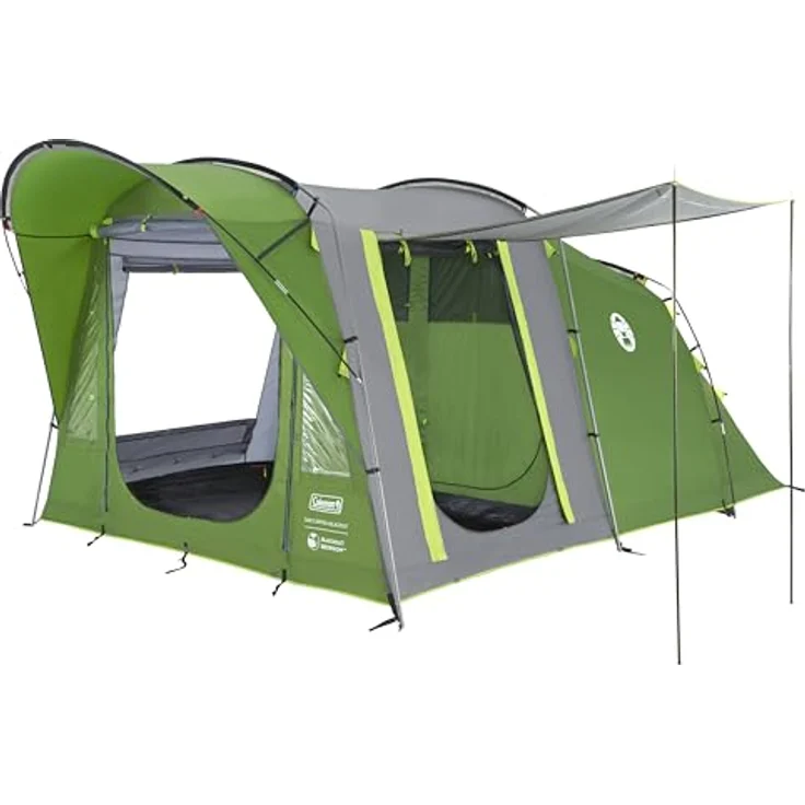 Coleman Oak Canyon 4 Blackout Zelt, 4 Personen Familien-Tunnelzelt mit 2 abgedunkelten Schlafzimmern, 4500 mm wasserdicht, eingenähte Bodenplane, stabil und leicht aufzubauen – Bild 1