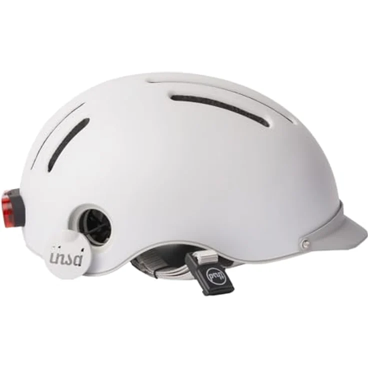 Thousand Chapter Metro L MIPS Fahrradhelm, Größe L 59-62 cm, Weiß, mit abnehmbarem Rücklicht und Premium-Visier – Bild 3