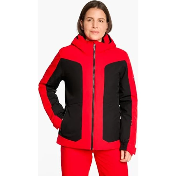 Ziener Damen Skijacke Tarla-z Jacket Lady, wind- und wasserdicht, rot, Größe 36, Aquashield®-Membran, atmungsaktiv, mit Schneefang und verstellbarer Kapuze – Bild 3