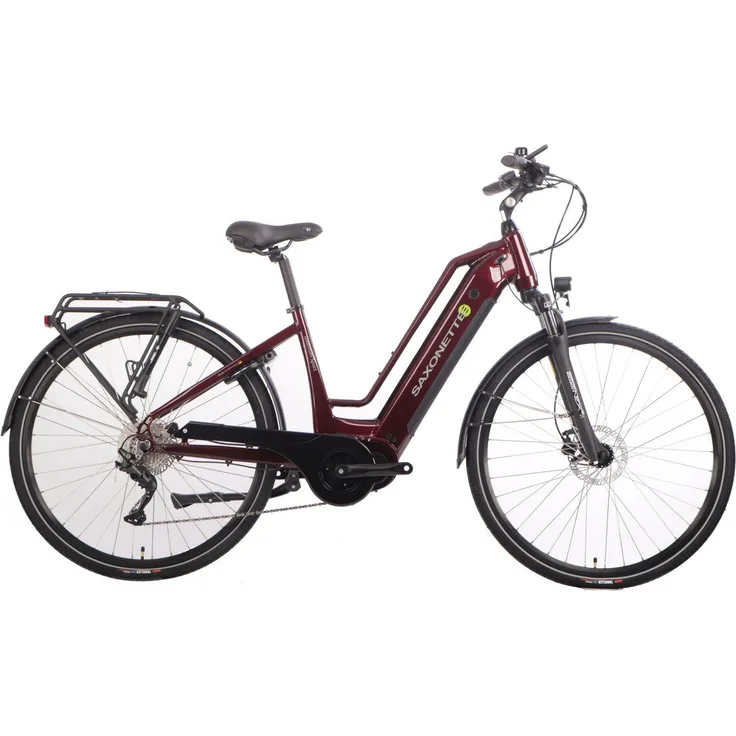 SAXONETTE E-Bike Trekkingrad Quantum Sport, 10 Gang Shimano Kettenschaltung, 540 Wh Mittelmotor, Pedelec für Damen & Herren