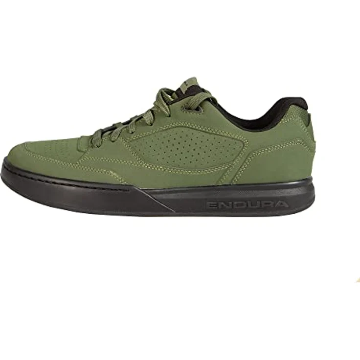 Endura Hummvee Flat Pedal Schuh, olivgrün, Größe 45, atmungsaktive Gummisohle mit StickyFoot Grip und flexibler Passform – Bild 7