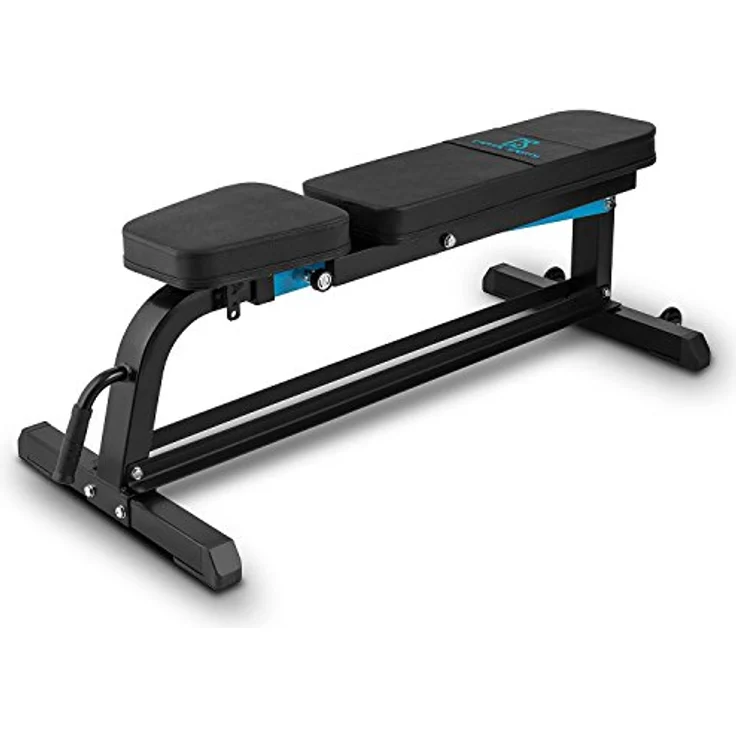 CAPITAL SPORTS Adjustar Hantelbank klappbar - Trainingsbank mit 7-Winkel-Rückenlehne, Schrägbank mit neigbarer Sitzfläche, 300 kg Tragkraft, Stahlrahmen, schwarz-blau – Bild 2
