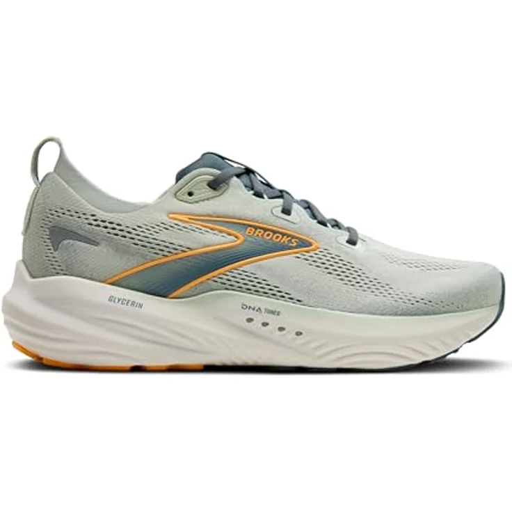 Brooks GLYCERIN 22 Men Laufschuhe, Stickstoff-injiziertes DNA Tuned für sanfte Landungen, SMOKE/STORMY/ORANGE – Bild 2