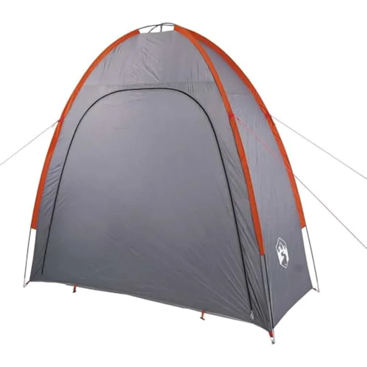 vidaXL Beistellzelt, Lagerzelt mit Stauraum, wasserdicht und tragbar, grau, 185T Polyester – Bild 1