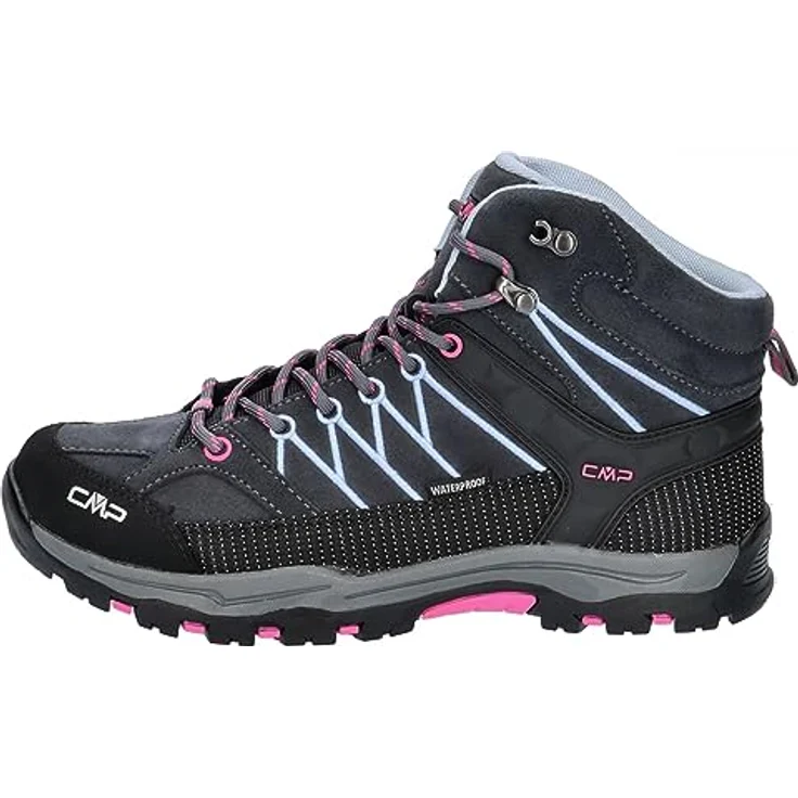 CMP KIDS RIGEL MID WP TREKKING SHOES, Graue Wanderschuhe in Gr. 38 mit wasserdichtem Obermaterial und FullOn GRIP-Sohle – Bild 2