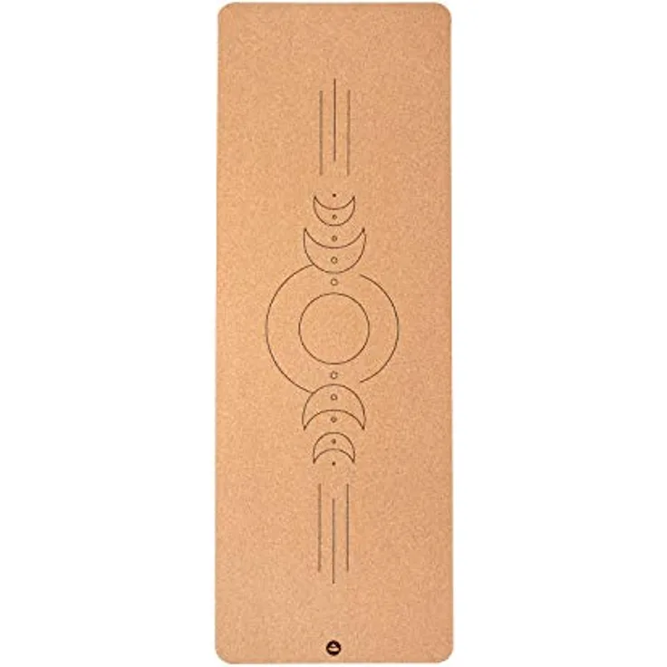 bodhi Yogamatte Kork | 4 mm | 100% Nachhaltig & Ökologisch | Hohe Rutschfestigkeit | Yoga Matte aus Kork & Naturkautschuk | Ideal für Hot Yoga | 185 x 66 x 0,4 cm | Luna