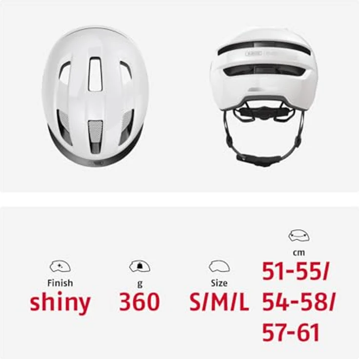 ABUS PURL-Y Fahrradhelm, NTA-Schutzhelm für E-Bike und S-Pedelec, stylisch, Größe M, Weiß – Bild 5