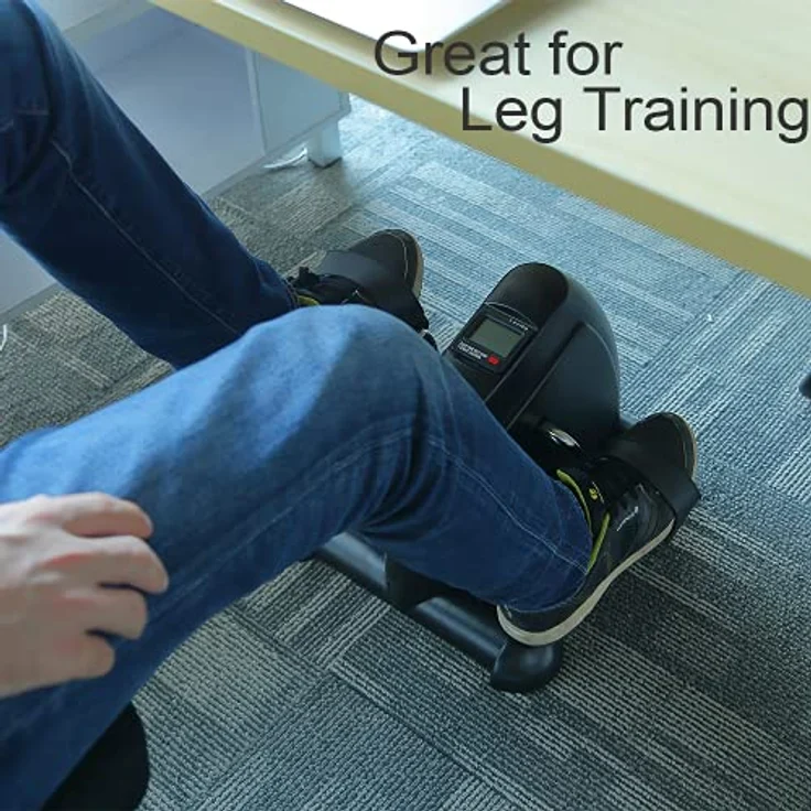 himaly Mini Bike Heimtrainer, Arm- und Beintrainer, Pedaltrainer für Senioren und Junge, Ausdauertraining, Verschiedene Widerstandsstufen, Trainingsgerät für zu Hause uns Büro, Schwarz - Preisvergleich – Bild 5