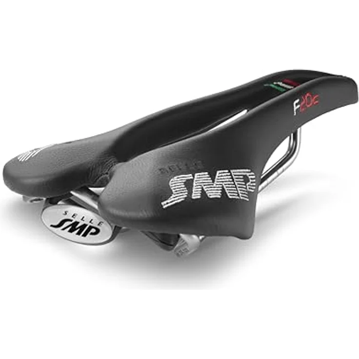 Selle SMP Herren FC20 C Fahrradsattel, schwarz, 134 mm Sitzbreite, Edelstahl Schienen, Kohlefaser-Nylon Bezug – Bild 1
