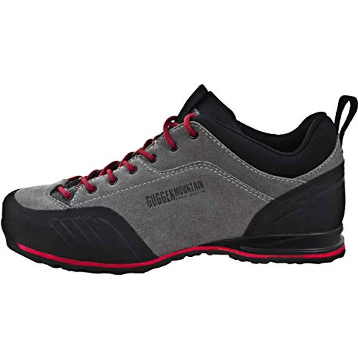 GUGGEN Mountain PT023 Herren Wanderschuh, wasserdicht, verstärkte Schuhspitze, geringes Gewicht, Leder, grau – Bild 2