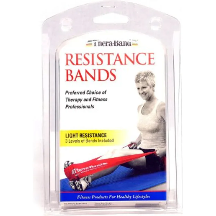 THERABAND Thera-Band® Übungsbänder Set LEICHT, gelb/rot/grün, 3 x 1,50 m Länge