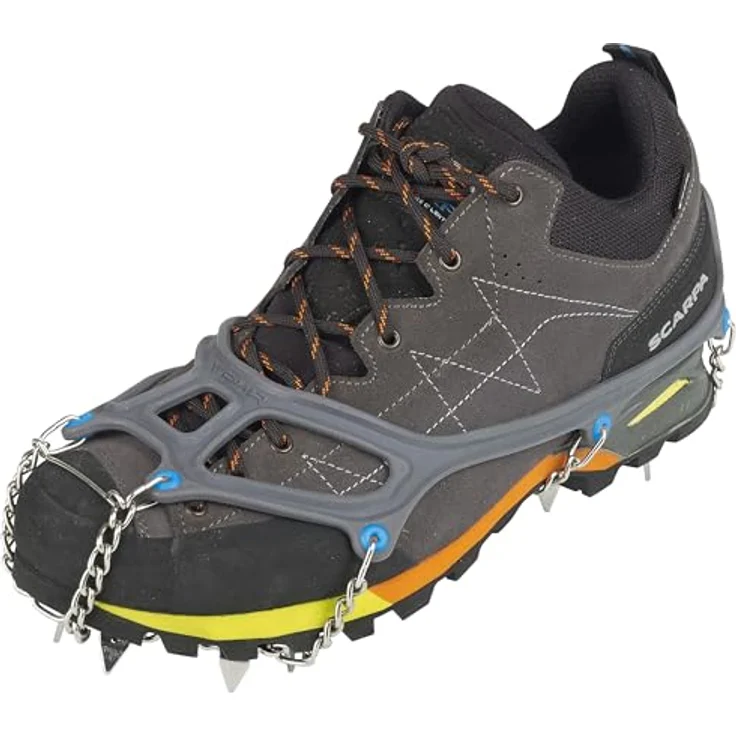 C.A.M.P. Ice Master Light, leichtes Steigeisen L 42/44 mit 13 Zacken aus rostfreiem Edelstahl, Grau/Hellblau – Bild 2