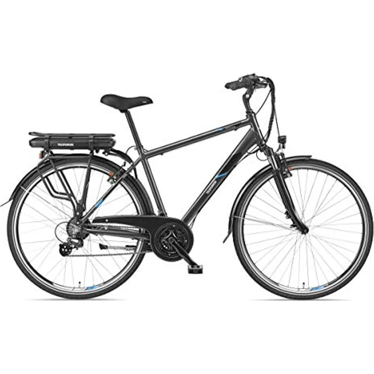 TELEFUNKEN E-Bike Herren Elektrofahrrad Alu 28 Zoll 21-Gang Shimano Kettenschaltung, 250W Motor, 10,4Ah Akku, XT481 Expedition, schwarz – Bild 2