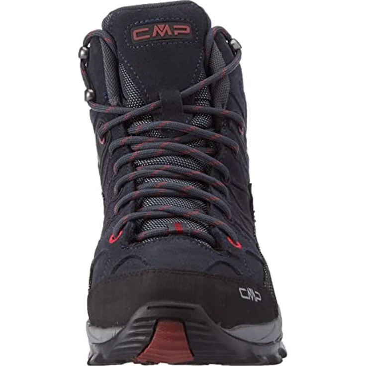 CMP Campagnolo Rigel Mid WP, Herren Wanderschuhe, knöchelhoch, wasserdicht, griffige Sohle, Veloursleder, Blau, Größe 46 – Bild 2
