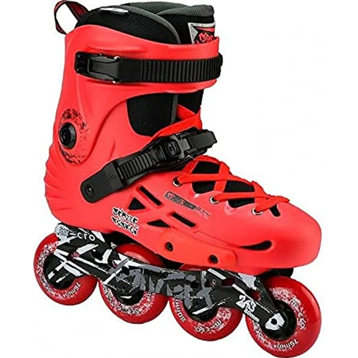 Micro MT-Plus Inline Skate, rot, Größe 46, verstellbare Manschette, CNC-gefräster Alurahmen, stoßdämpfender Innenschuh, Belüftungssystem – Bild 1