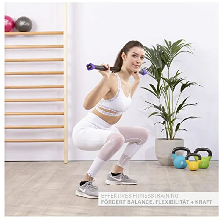 Sport-Tec Gewichtsstange 6 kg, lila, Hantelstange, Langhantel, Gewichtsstab – Bild 5