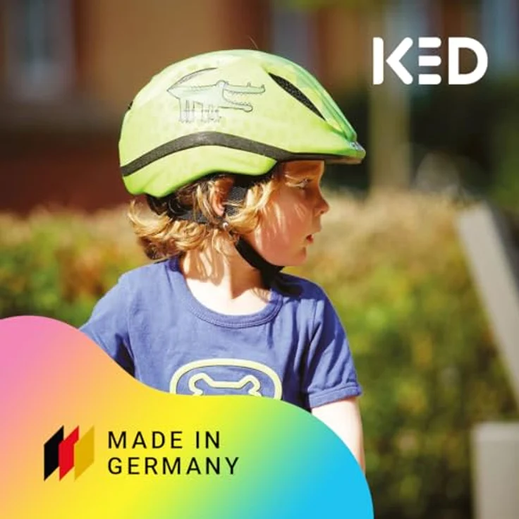KED Helmsysteme Kinderhelm Meggy II Trend M Bright Aqua - QUICKSAFE Größenanpassung, LED-Rücklicht, Made in Germany – Bild 6