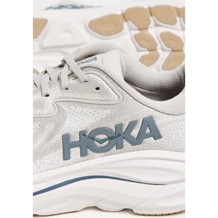 Hoka One One M Clifton 10, Neutrale Laufschuhe mit atmungsaktivem Mesh-Obermaterial, 8 mm Sprengung, Farbe Putty/Grout – Bild 4