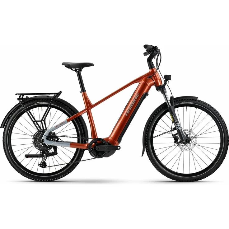 Haibike TREKKING 4 E-Tourenbike, 27,5" mit 720 Wh Akku, orange/silver glänzend, Yamaha PW-S2 Antrieb, StVZO-konform