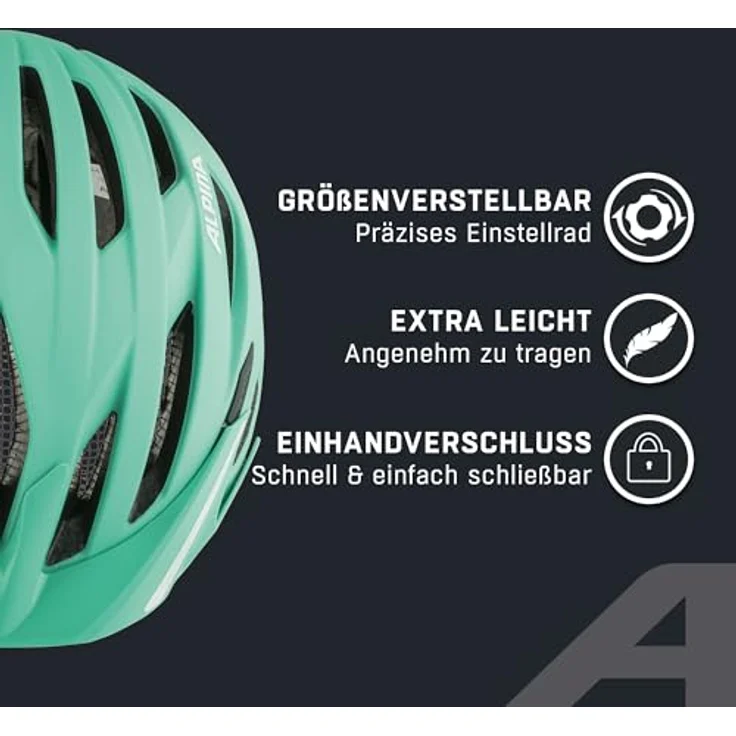 Alpina Haga Fahrradhelm, Größe S, Urban-Helm mit Hi-EPS, Inmold-Bauweise und integraler Rückleuchte – Bild 3