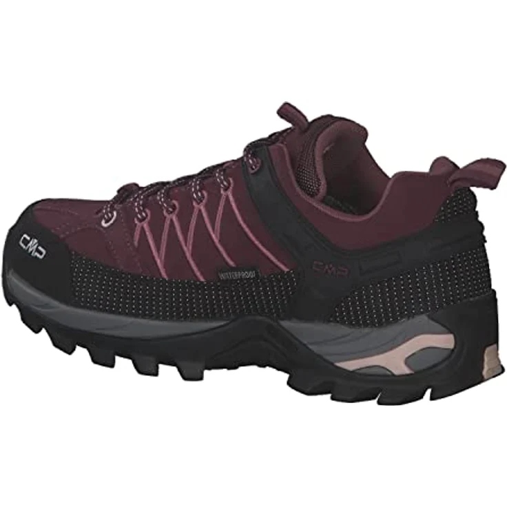 CMP Rigel Low 3Q13246 Damen Trekking Schuhe, wasserfest mit Clima Protect® und CMP FullOn GRIP, Veloursleder – Bild 3
