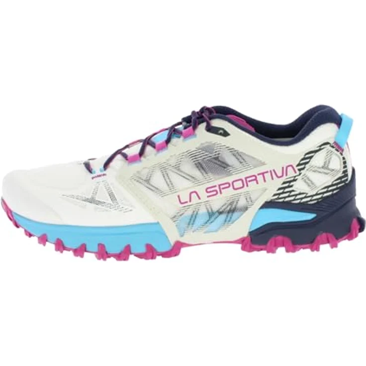 La Sportiva Bushido III Damen Trailrunning Schuhe, atmungsaktive Sohle mit FriXion® Red, Chalk/Night Sky, EU 41,5 – Bild 4