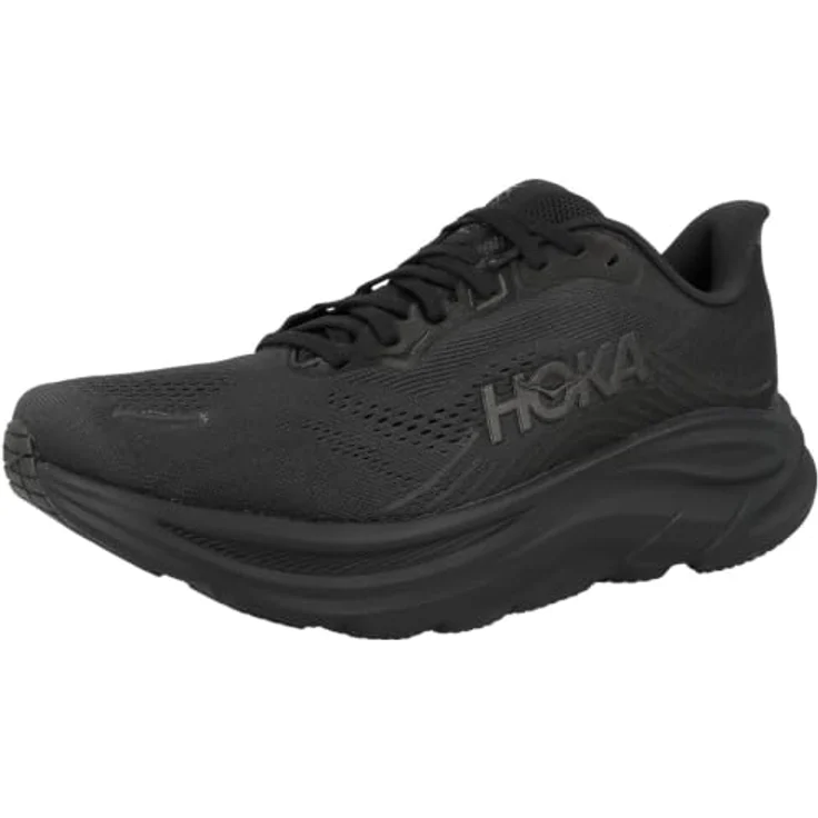 Hoka M Clifton 11, neutrale Laufschuhe für Herren mit Mesh-Obermaterial, dämpfender EVA-Zwischensohle, reflektierenden Details, Gewicht 566 g, Sprengung 8 mm, Farbe: Blau/Schwarz – Bild 4