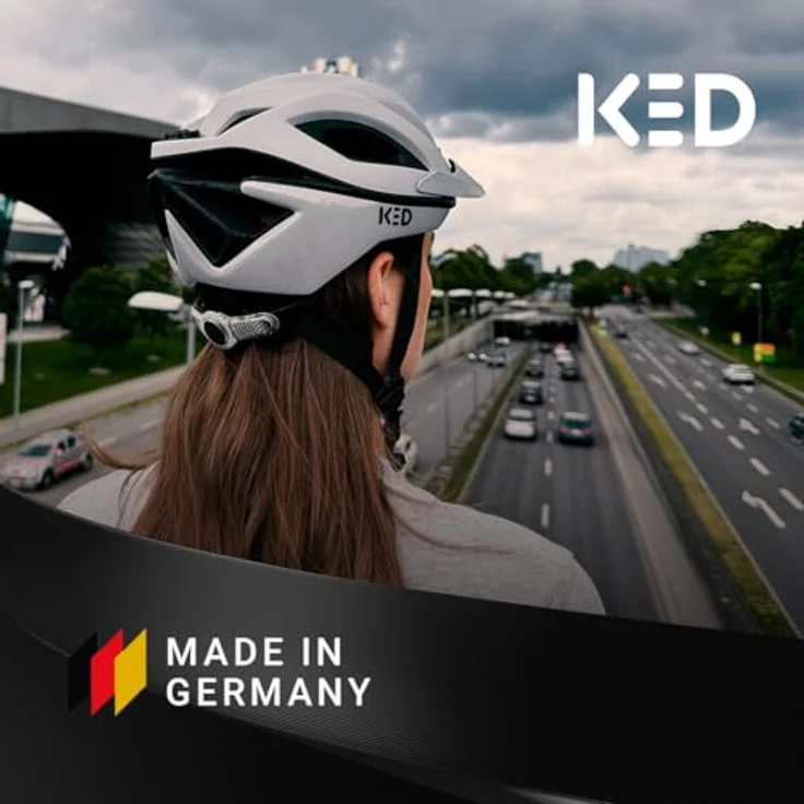 KED SPIRI II TREND, MTB Fahrradhelm mit K-Fit Anpassungssystem, braun, inkl. LED Rücklicht und Visier – Bild 5